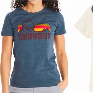NWT Marmot Women's Coastal Short-Sleeve T-Shirt Navy Heather Sz XS